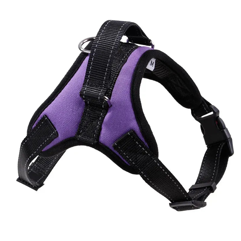 Nylon Heavy Duty Dog Pet Harness Collar Adjustable Padded Extra Large Medium Small Dog Harnesses Vest Husky Big Dogs Products - petguardiansupplies