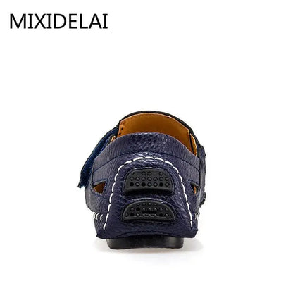 MIXIDELAI Fashion Moccasins For Men Loafers Summer Walking Breathable Casual Shoes Men Hook&loop Driving Boats Men Shoes Flats - petguardiansupplies