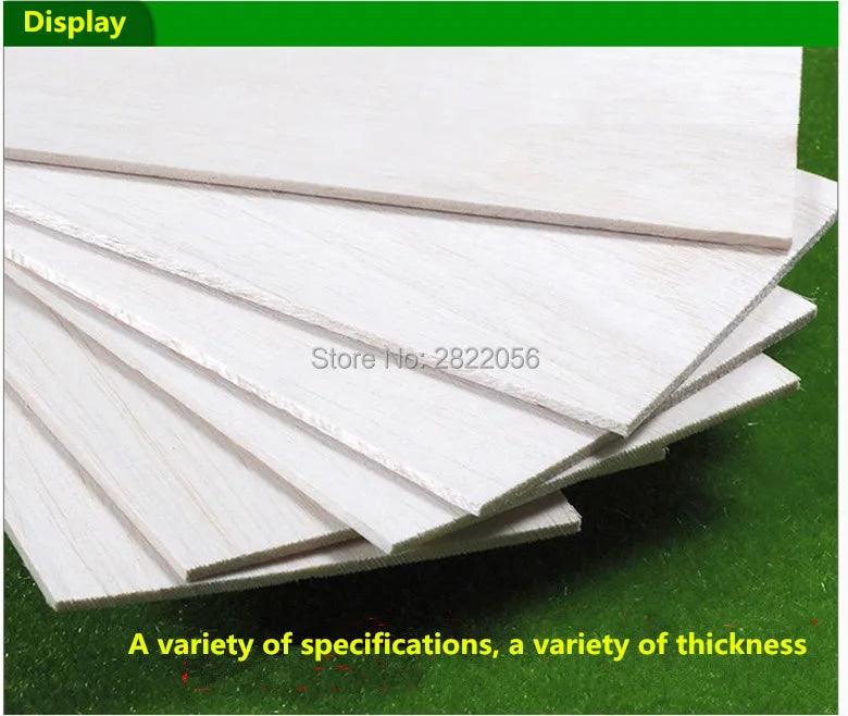 5 pcs 400x100x0.75/1/1.5/2/2.5/3/4/5/6/7/8/9/10mm EXCELLENT QUALITY Model Balsa wood sheets for RC plane boat model DIY - petguardiansupplies