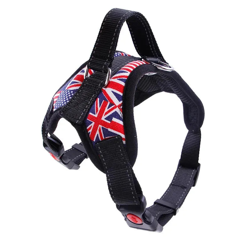 Nylon Heavy Duty Dog Pet Harness Collar Adjustable Padded Extra Large Medium Small Dog Harnesses Vest Husky Big Dogs Products - petguardiansupplies