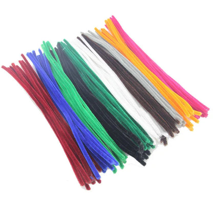 50Pcs 30cm Colorful Chenille Stems Pipe Cleaners For Diy Kids Diy Plush Educational Toys Handmade Art Crafts Supplies - petguardiansupplies