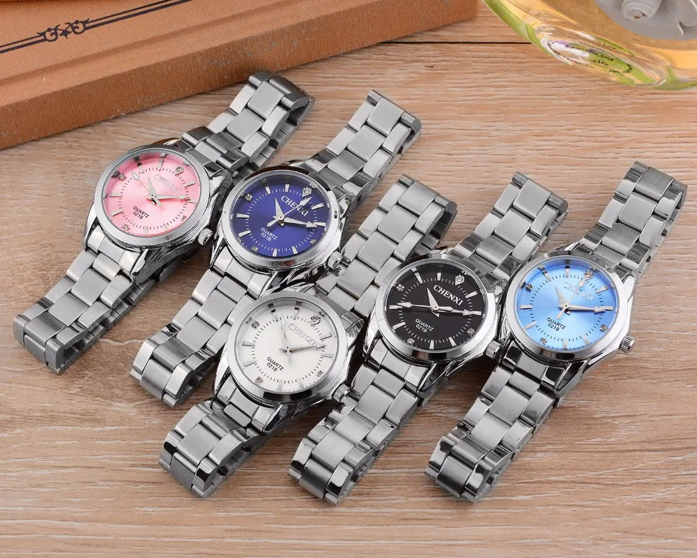 6 Colors CHENXI Brand Watch Luxury Women's Casual Watches Waterproof Watch Women Fashion Dress Rhinestone WristWatch CX021B - petguardiansupplies