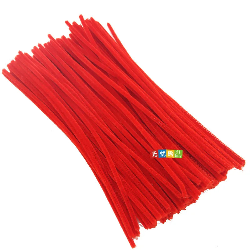 50Pcs 30cm Colorful Chenille Stems Pipe Cleaners For Diy Kids Diy Plush Educational Toys Handmade Art Crafts Supplies - petguardiansupplies