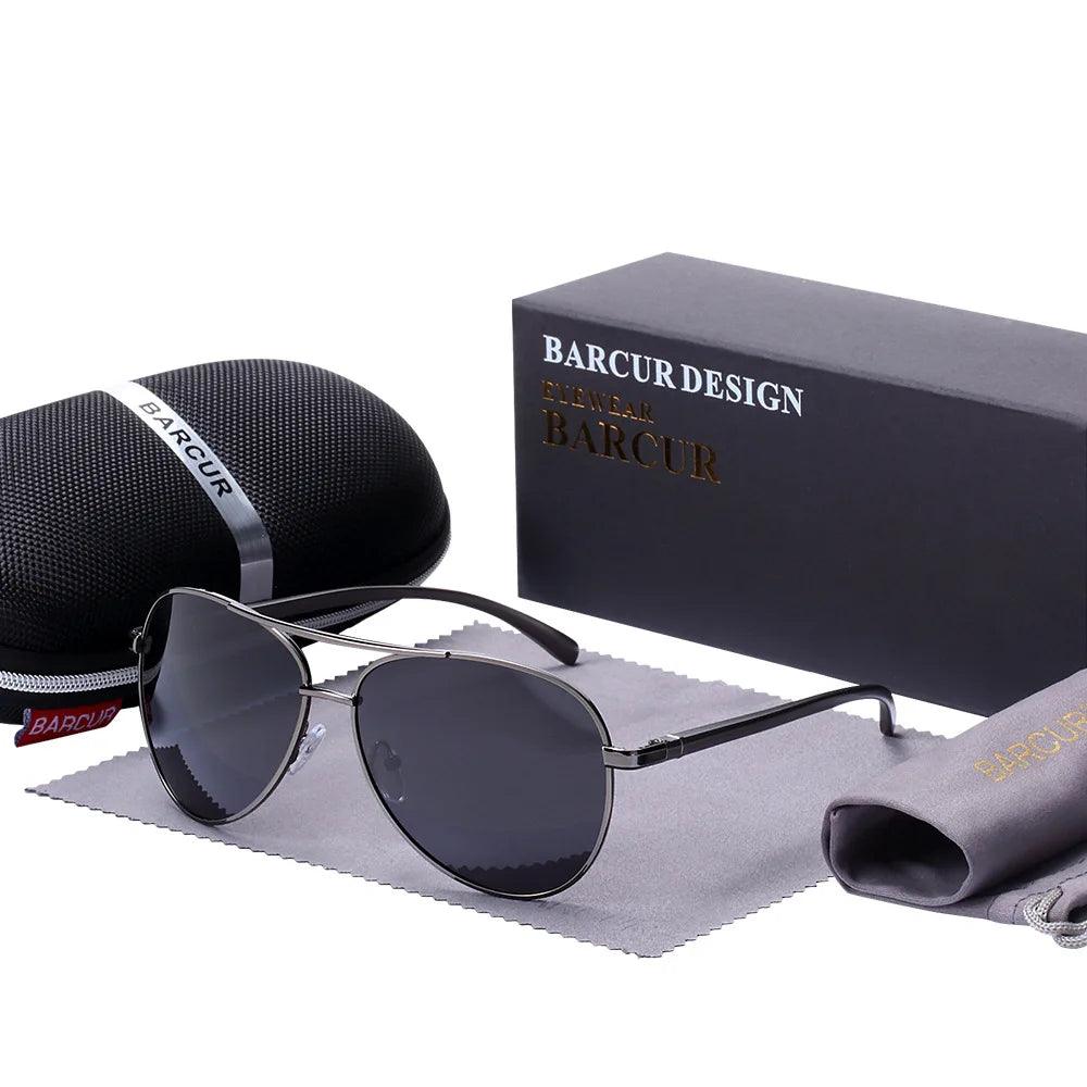 BARCUR Eyewear Accessories Men Sunglasses Male Hot Male Sun Glasses Polarized Sunglasses for Men Glasses - petguardiansupplies