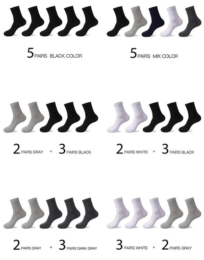 HSS 5pairs/lot High Quality Men Cotton Socks New Casual Business Summer Thin Black Socks Deodorant Breathable Man Long Sock - petguardiansupplies