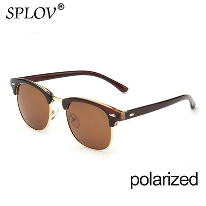 New Fashion Semi Rimless Polarized Sunglasses Men Women Brand Designer Half Frame Sun Glasses Classic Oculos De Sol UV400 - petguardiansupplies