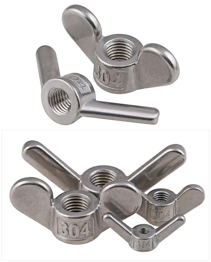 304 stainless steel special-shaped hand screw nut big ear butterfly nuts ram screw nut claw nut - petguardiansupplies