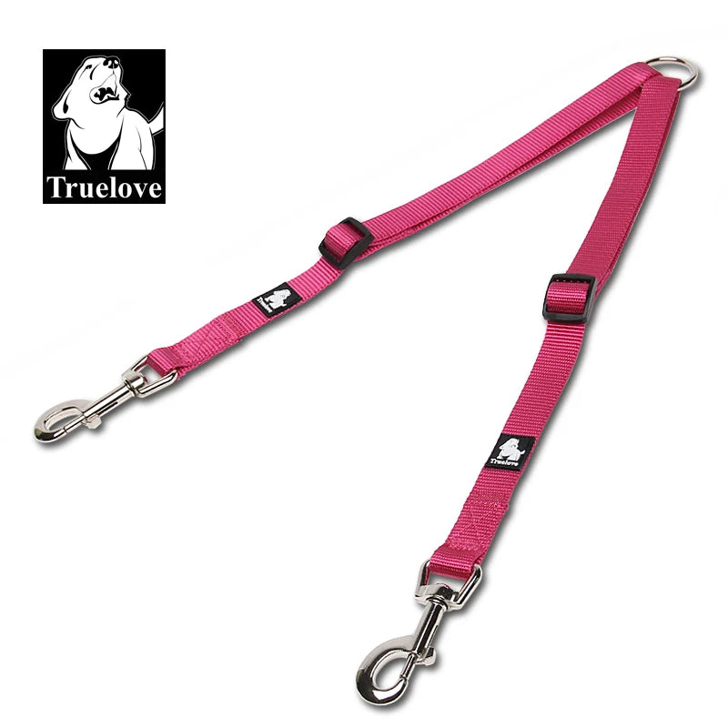 Truelove Nylon Double Dog Leash For Two Dogs Coupler No Tangle Pet Leash For Large Small Dogs For Training Running TLH2372 - petguardiansupplies