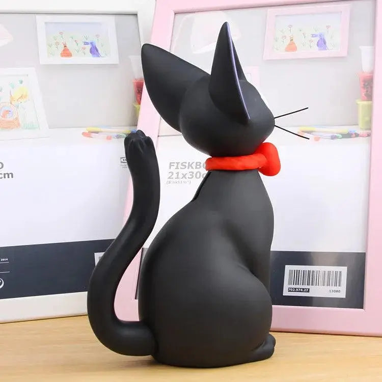 Hotuocho Black Cat Saving Box Animal Figurines Money Box Animal Coin Bank Home Decor Modern Style Piggy Bank Figurines Kids Gift - petguardiansupplies