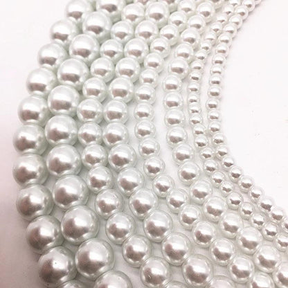 Wholesale 4/6/8/10mm Round Ball Loose Glass Pearl Spacer Charm Beads DIY Jewelry Making #08 - petguardiansupplies