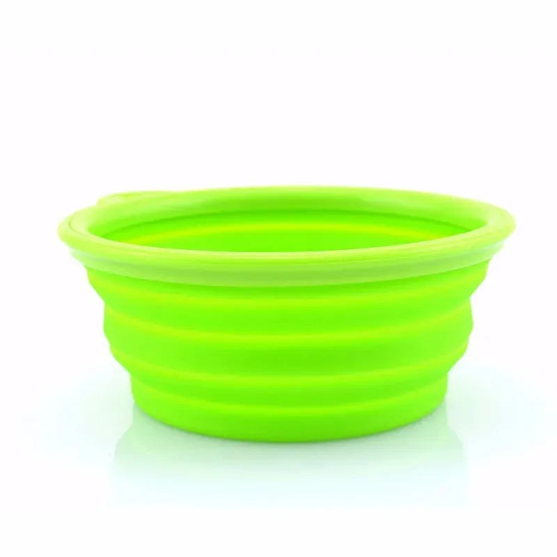 1000/350ml Solid Color Foldable Dog Bowl Food Container Collapsible Dog Bowl Water Dish Feeder Portable Water Bowl for Pet Cats - petguardiansupplies