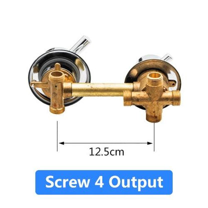 2/3/4/5 Ways Water Outlet Screw Thread Center Distance 10cm 12.5cm Mixing Valve Brass Bathroom Shower Mixer Faucet Tap Cabin - petguardiansupplies