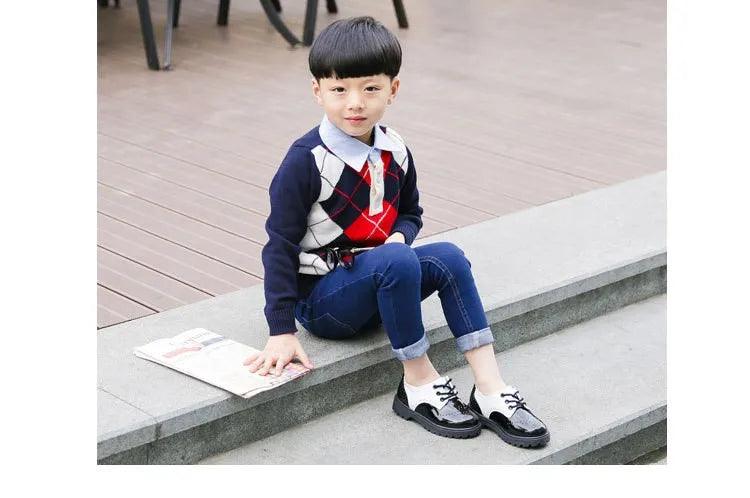 New Spring Summer Autumn Kids Shoes For Boys Girls British Style Children's Casual Sneakers PU Leather Fashion Shoes Formal Soft - petguardiansupplies