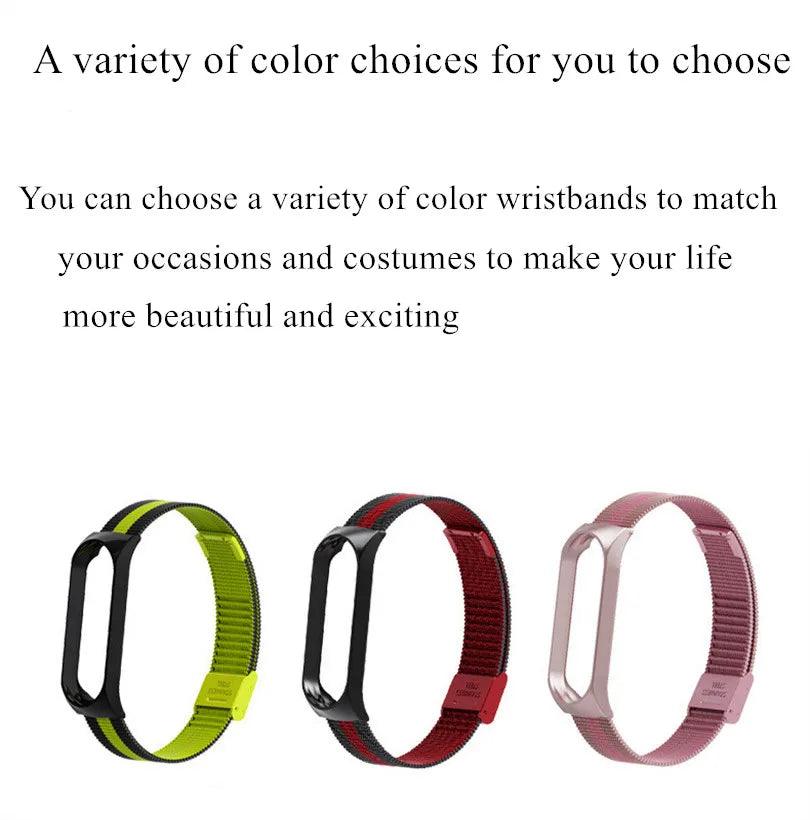 Metal Strap bracelet for Xiaomi mi band 7 6 5 3 4 strap Stainless Steel MiBand 4 Smart Wrist Strap for xiao mi miband 4 3 straps - petguardiansupplies