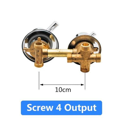 2/3/4/5 Ways Water Outlet Screw Thread Center Distance 10cm 12.5cm Mixing Valve Brass Bathroom Shower Mixer Faucet Tap Cabin - petguardiansupplies