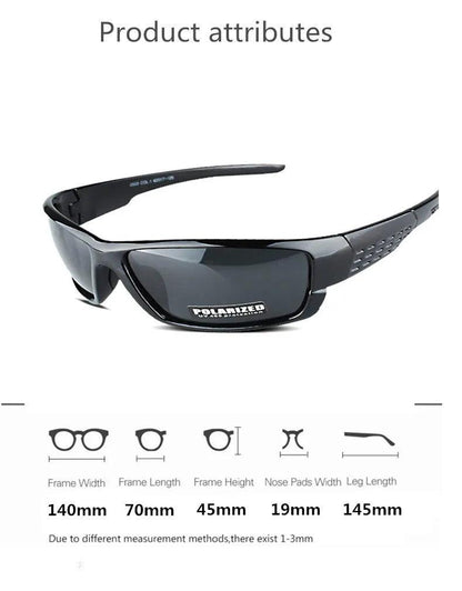 2023 New Black frame glasses Sports Sunglasses Polarized Men and Women brand designers driving Fishing Sun glasses UV400 - petguardiansupplies