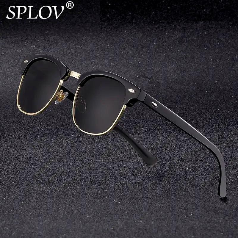 New Fashion Semi Rimless Polarized Sunglasses Men Women Brand Designer Half Frame Sun Glasses Classic Oculos De Sol UV400 - petguardiansupplies