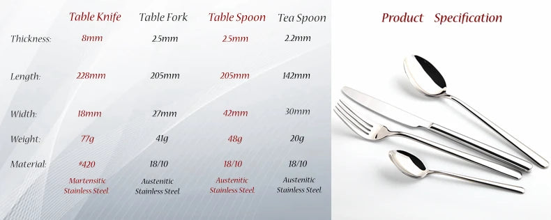 Cozy Zone 24 Pieces Cutlery Set Stainless Steel Tableware Western Dinnerware Set Classic Dinner Set Knife Fork Restaurant Dining - petguardiansupplies