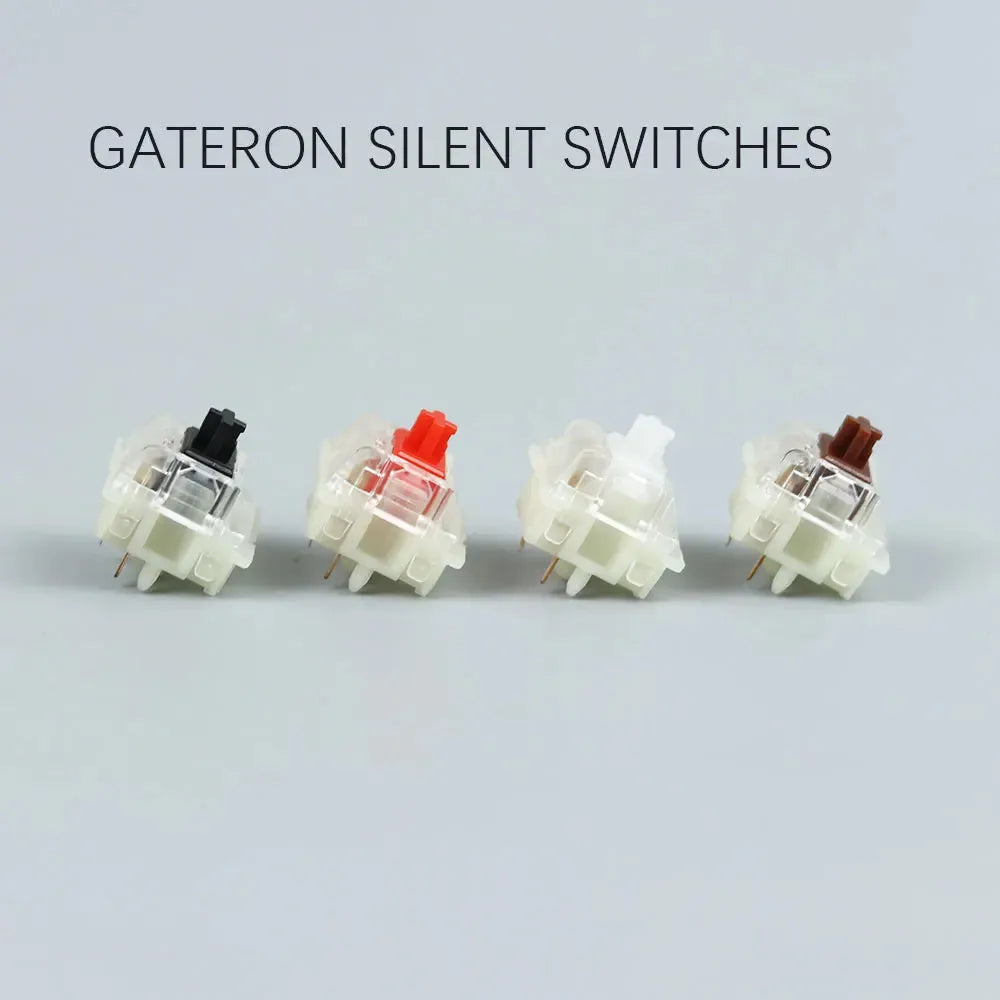 Gateron silent switch Black Red clear 5pin transparent tops for mechaniacl keyboard Compatible with MX switch - petguardiansupplies