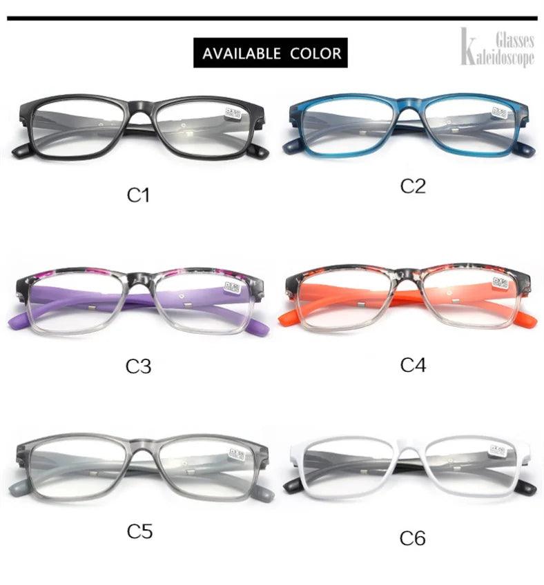 Kaleidoscope Glasses Hyperopia Reading Glasses Men Women Resin Lens Presbyopic Reading Glasses 1.5 +2.0 +2.5 +3.0 +3.5+4.0 - petguardiansupplies