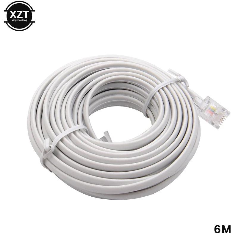 30M/15M/12M/9M/6M/3M RJ11 6P4C Telephone Extension Cable Connector HOT SALE - petguardiansupplies