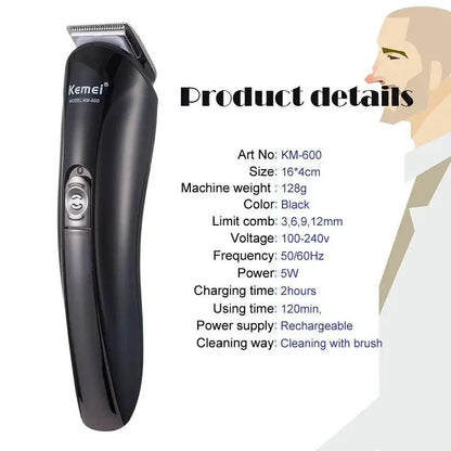 Kemei Hair Clipper Barber Hair Trimmer Electric Clipper Razor Shaver Beard Trimmer Men Shaving Machine Cutting Nose Trimmer - petguardiansupplies