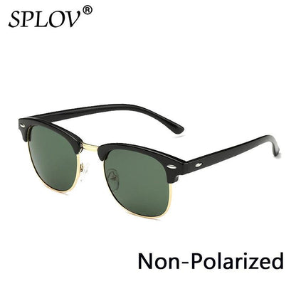 New Fashion Semi Rimless Polarized Sunglasses Men Women Brand Designer Half Frame Sun Glasses Classic Oculos De Sol UV400 - petguardiansupplies