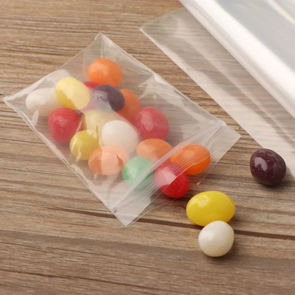 100Pcs/Lot Clear Stand Up Pouch Plastic Zip Lock Bags Zipper Transparent Fruit Snack Self Seal Food Storage Package packaging - petguardiansupplies