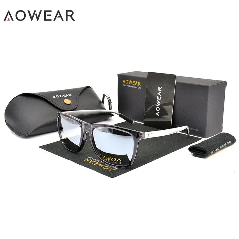 AOWEAR HD Night Vision Glasses Men Aluminium Yellow Lens Sunglasses Men Polarized Night Safe Driving Goggles Oculos Gafas De Sol - petguardiansupplies