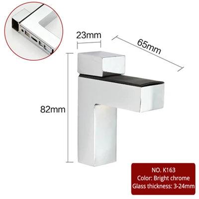 KAK Zinc Alloy Adjustable Glass Shelf Holder Glass Clamps Shelf Support Bracket Chrome Alloy Shelf Holder Glass Shelf Bracket - petguardiansupplies