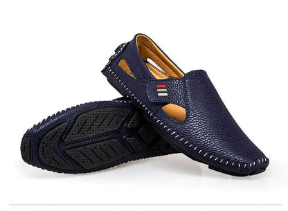 MIXIDELAI Fashion Moccasins For Men Loafers Summer Walking Breathable Casual Shoes Men Hook&loop Driving Boats Men Shoes Flats - petguardiansupplies