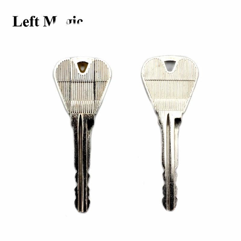 2 Pcs New Magic Trick Toy Folding Key Thru Bottle Or Ring Penetration Magic Trick Props Magic Joke Toy Easy To Play - petguardiansupplies