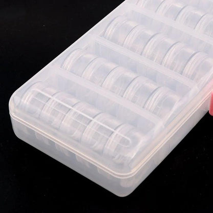 Transparent Empty case 190*95mm (With 25 Pcs Small Box) Nail Art Tip Glitter Boxes Storage Nail Art Rhinestone Case Removable - petguardiansupplies