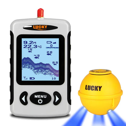 Lucky FFW718& FFW718LA Wireless Portable Fish Finder 45M/135FT Sonar Depth Sounder Alarm Ocean River Lake - petguardiansupplies