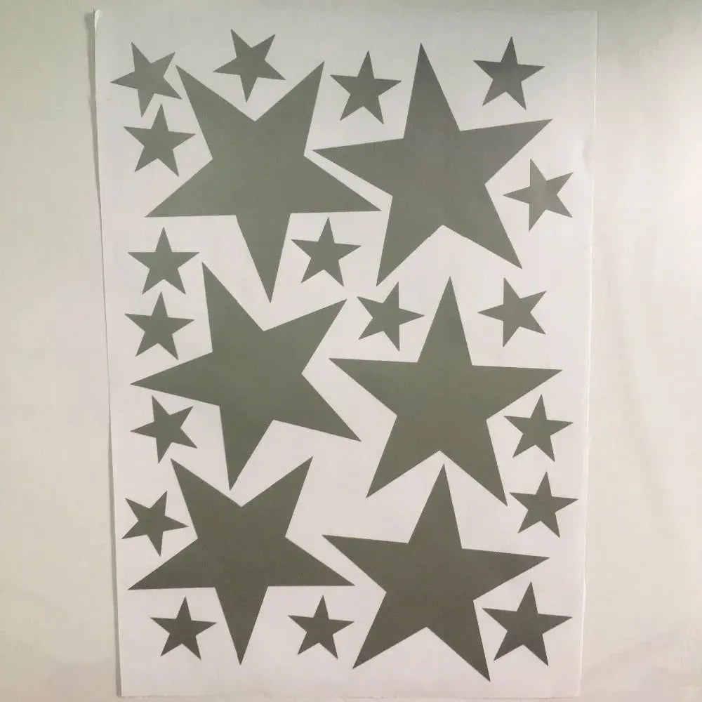 New 45/24pcs Cartoon Starry Wall Stickers For Kids Rooms Home Decor Little Stars Wall Decals Baby Nursery DIY Vinyl Art Mural - petguardiansupplies