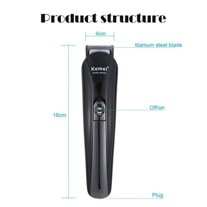 Kemei Hair Clipper Barber Hair Trimmer Electric Clipper Razor Shaver Beard Trimmer Men Shaving Machine Cutting Nose Trimmer - petguardiansupplies