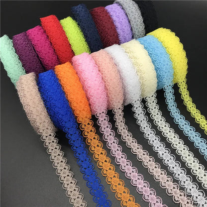 10yards/lot 5/8" (15mm) Lace Ribbon Bilateral Handicrafts Embroidered Net Lace Trim Fabric Ribbon DIY Sewing Skirt Accessories - petguardiansupplies