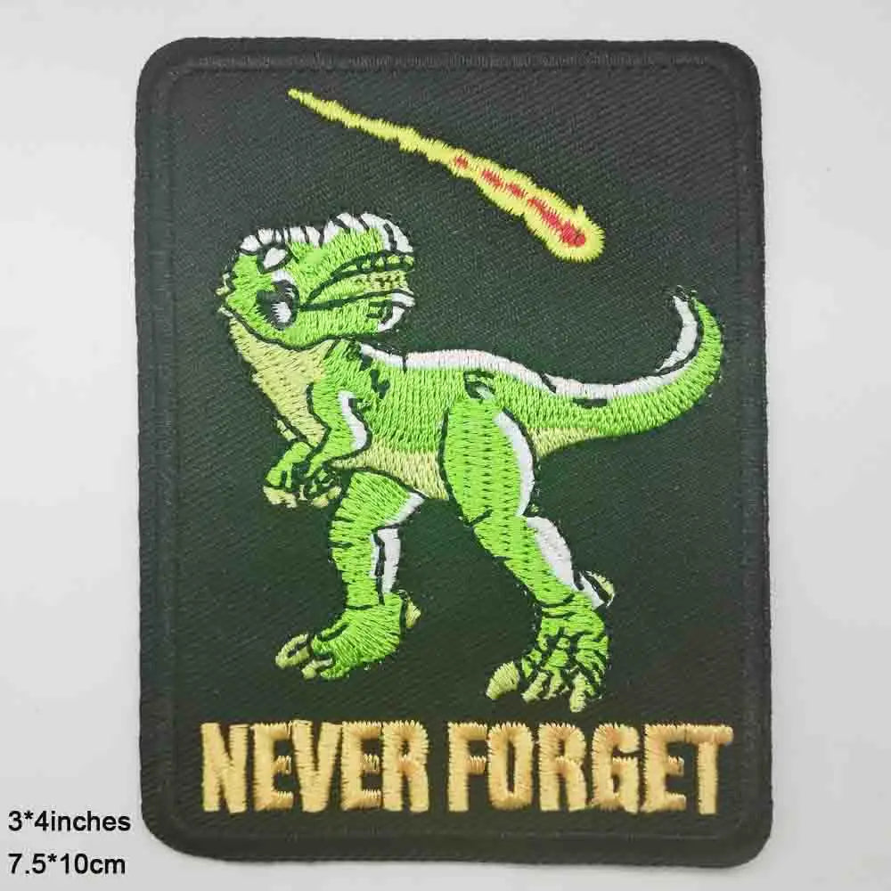 Dinosaur Jurassic Park Embroidered Iron On Clothes Patch For Clothing Stickers Garment Apparel Accessories - petguardiansupplies