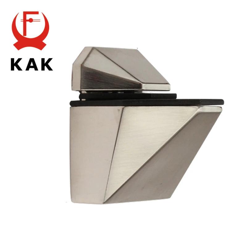 KAK Zinc Alloy Adjustable Glass Shelf Holder Glass Clamps Shelf Support Bracket Chrome Alloy Shelf Holder Glass Shelf Bracket - petguardiansupplies