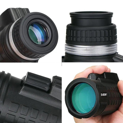 SVBONY SV42 Monocular Telescope Built-in Compass Rangefinder, 8x42 Monocular Compact Monocular, Single Hand Focus for Birdwatch - petguardiansupplies