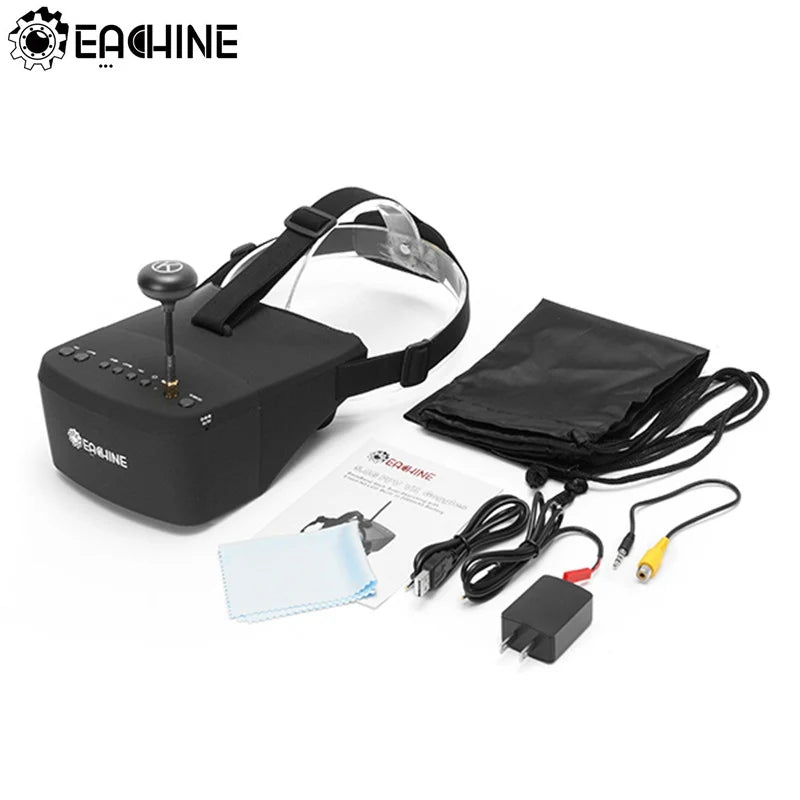 Eachine EV800 5 Inches 800x480 FPV Video Goggles 5.8G 40CH Raceband Auto-Searching Build In Battery - petguardiansupplies