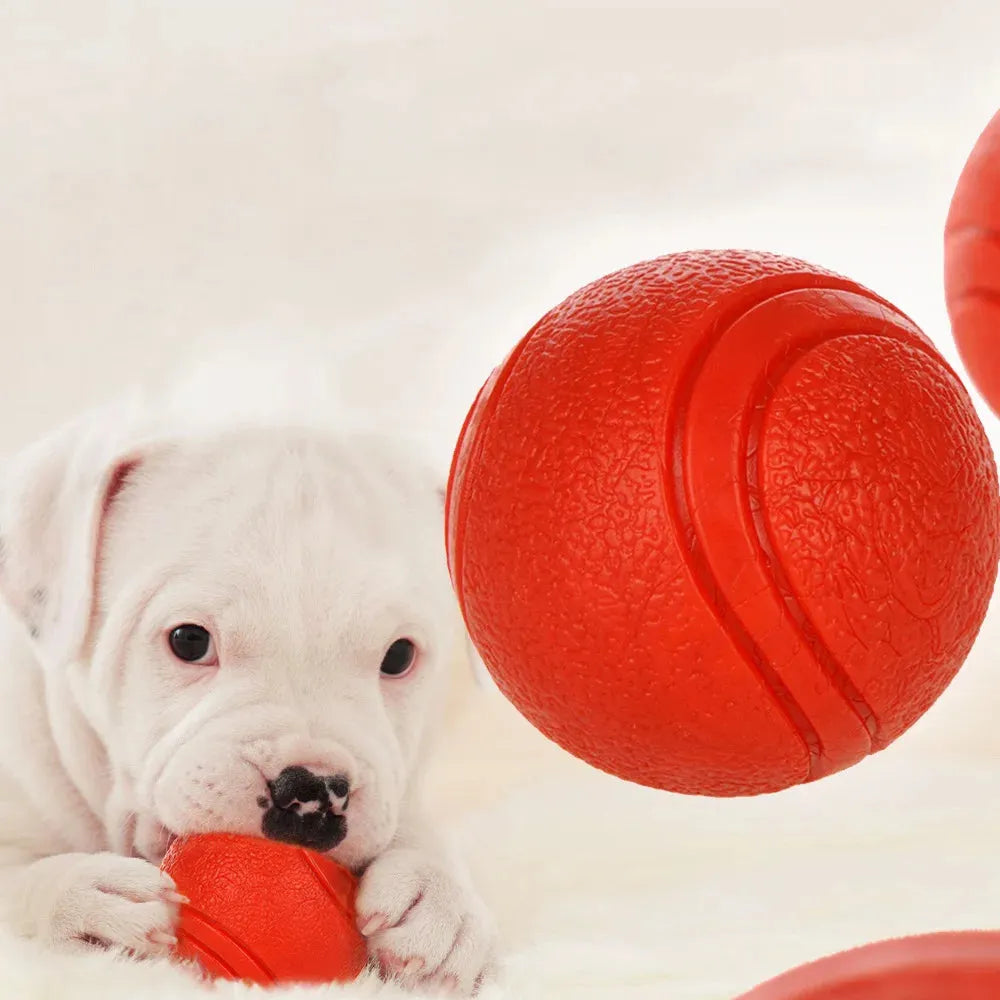 HOOPET Dog Toy Rubber Ball Bite-resistant Ball Toy for Dogs Puppy Teddy Pitbull Red Color Solid Ball S-XL Pet Supplies - petguardiansupplies