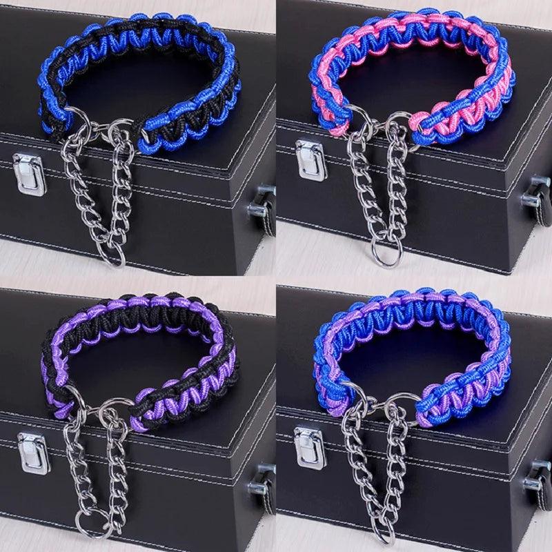 High Quality Upgraded color collar Large Dog German Shepherd walk the dog P chain necklet Pet For Medium and large Dogs - petguardiansupplies