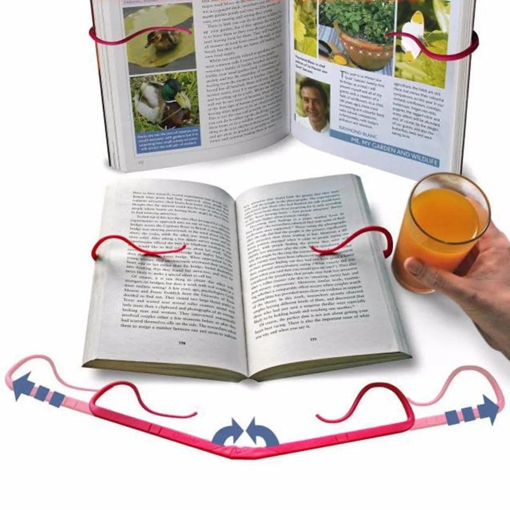 1pc Books Stand Portable Hands Free Book Holder Folding Stand Holds Pages Open Clip Fixed Clamp #277199 - petguardiansupplies