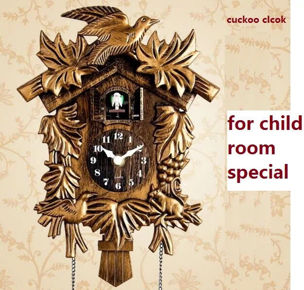 14inch Cuckoo Clock Living Room Wall Clock Bird Cuckoo Alarm Clock Wall-watch Children Unicorn Decorations Home Day Time Alarm - petguardiansupplies