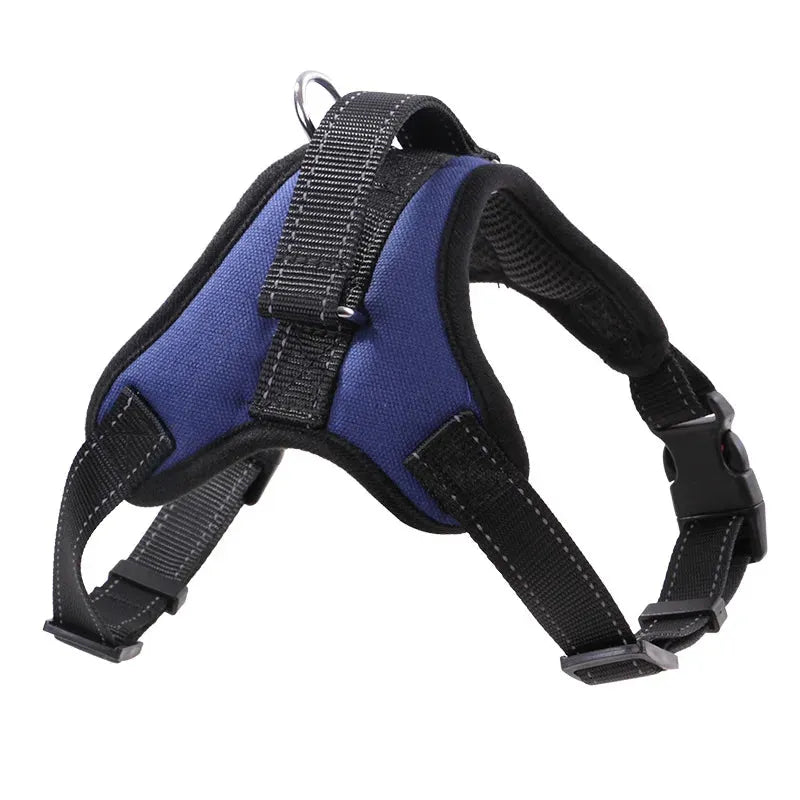 Nylon Heavy Duty Dog Pet Harness Collar Adjustable Padded Extra Large Medium Small Dog Harnesses Vest Husky Big Dogs Products - petguardiansupplies