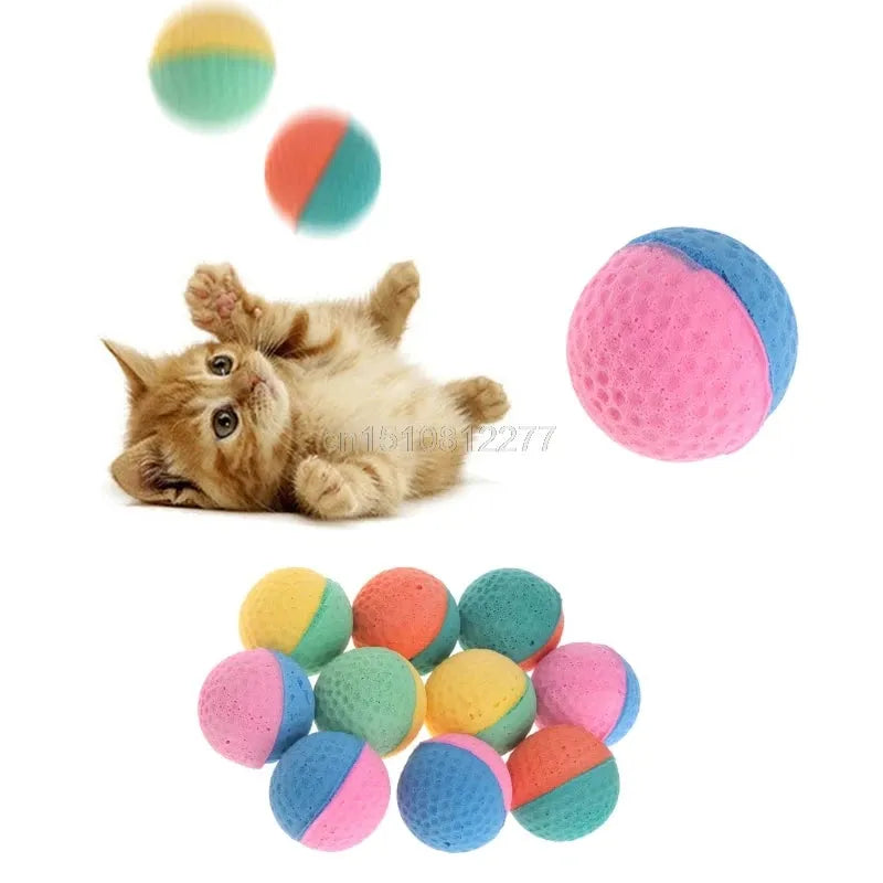 10 Pcs Pet Toy Latex Balls Colorful Chew For Dogs Cats Puppy Kitten Soft Elastic Dropshipping - petguardiansupplies