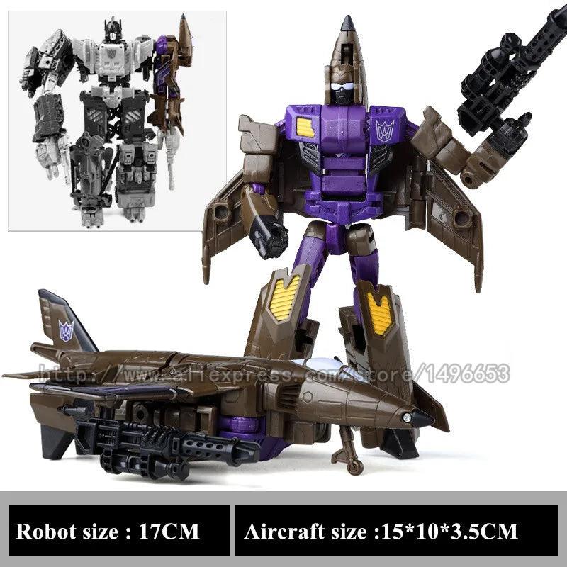 Haizhixing 5 IN 1 Transformation Robot Car Toys Anime Devastator Aircraft Tank Model KO Boys Truck Collection Kid Adult Gift - petguardiansupplies