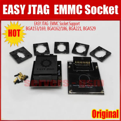 2025 NEW Original EASY JTAG PLUS EMMC Socket Adapter ( Support eMMC BGA153/169, BGA162/186, BGA221,BGA529) - petguardiansupplies