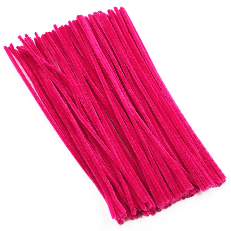 50Pcs 30cm Colorful Chenille Stems Pipe Cleaners For Diy Kids Diy Plush Educational Toys Handmade Art Crafts Supplies - petguardiansupplies